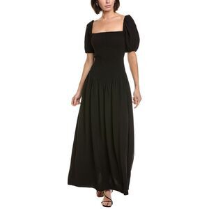 Seraphina Womens  Linen-Blend Maxi Dress, Black
